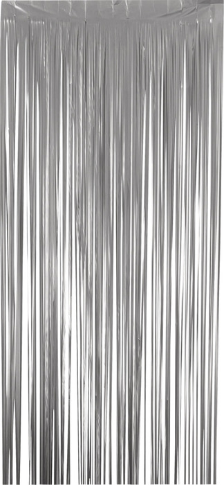 Lamettagardin med selvklebende bakside 90 x H250 cm sølv